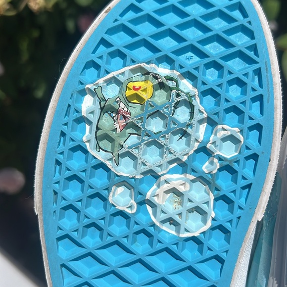 Vans Old Skool Spongebob Squarepants Lace Up Casual Shoes White Blue . UNISEX - Picture 12 of 17